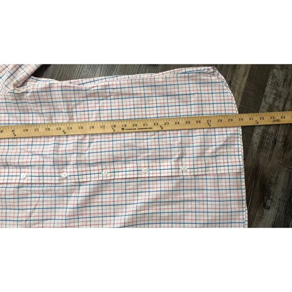 Bonobos Slim Fit Button Down Shirt Mens Size 15 White Pink Blue Checked 33 - Picture 5 of 5